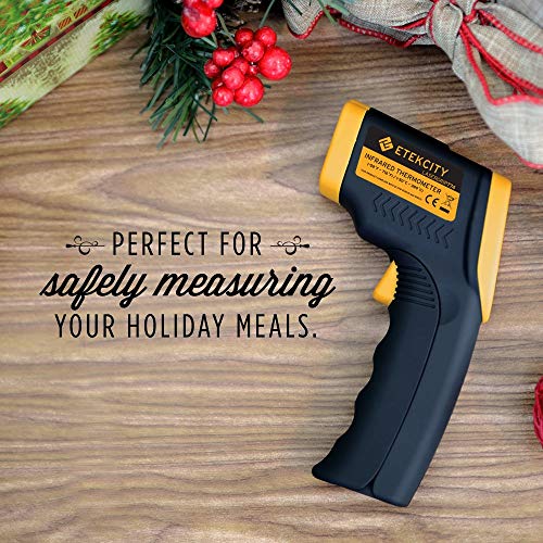 Etekcity Infrared Thermometer 774 (Not for Human) Temperature Gun Non-Contact for Cooking, Home Repairs, Maintenance -58℉ to 716℉ (-50℃ to 380℃), Yellow and Black
