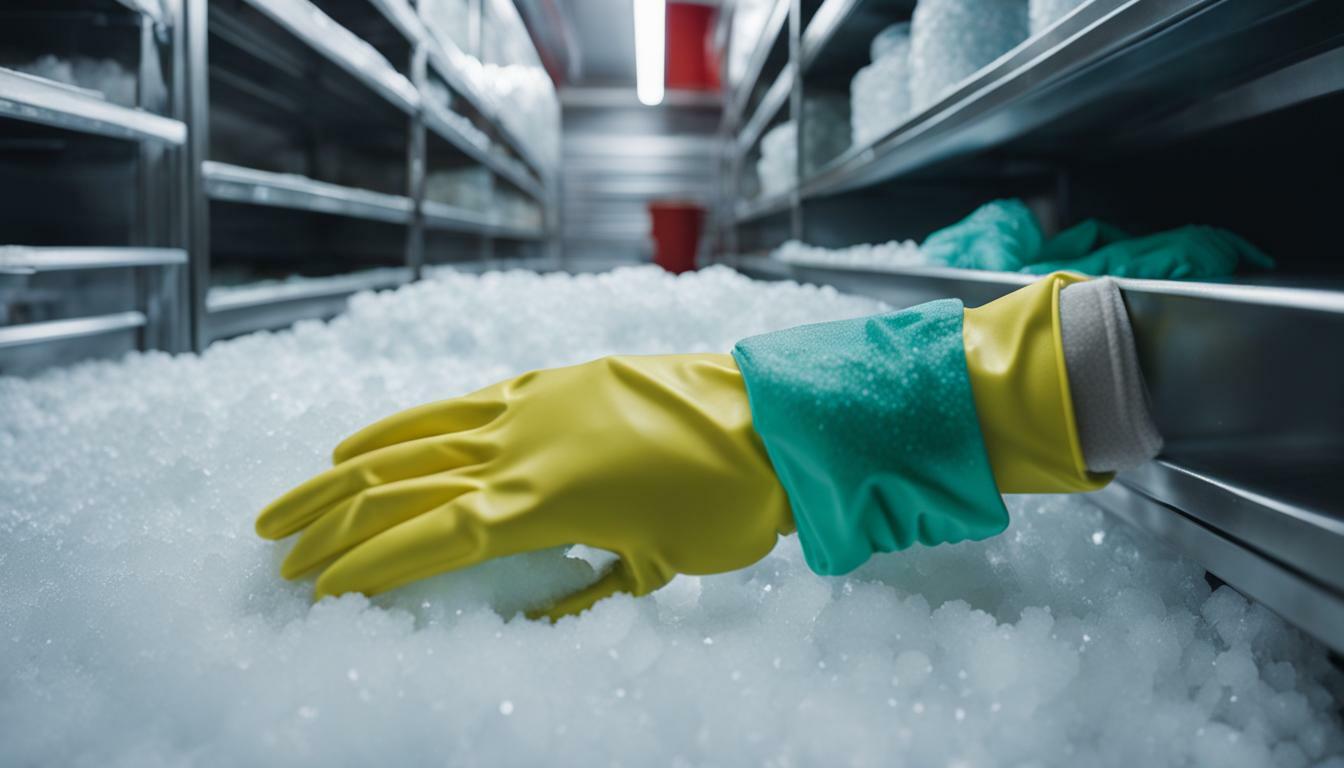 how to clean a walk in freezer floor