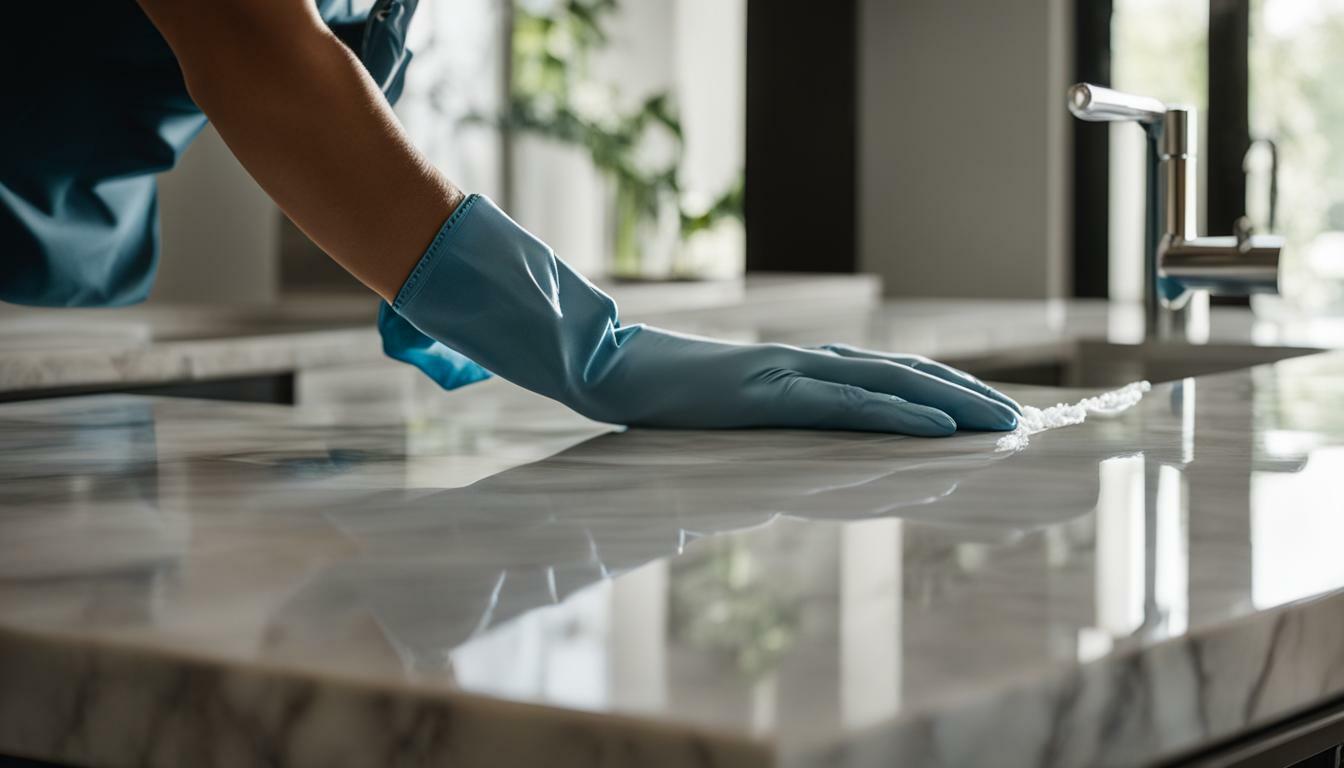 how to clean marble countertops remove water stains