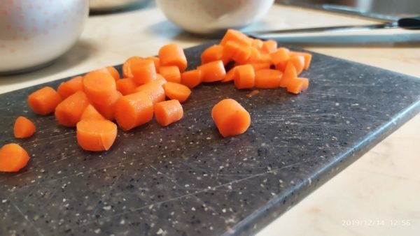Carrots chopped
