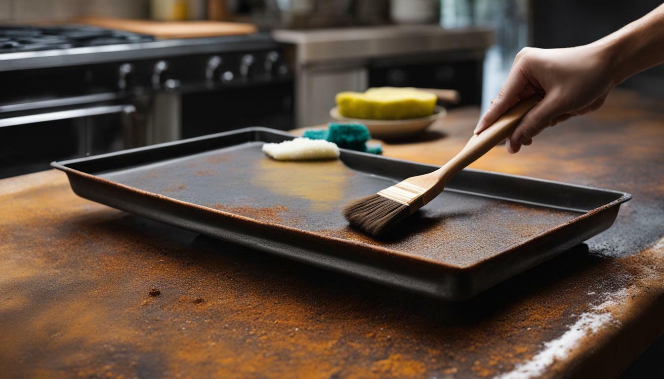 how to clean a rusty griddle